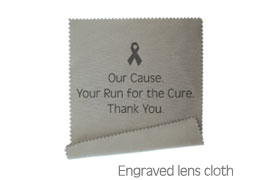 Engraved lens cloth